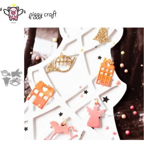 Piggy Craft metal cutting dies cut die mold Angel Horn Trojan Horse Scrapbook paper craft knife mould blade punch stencils dies