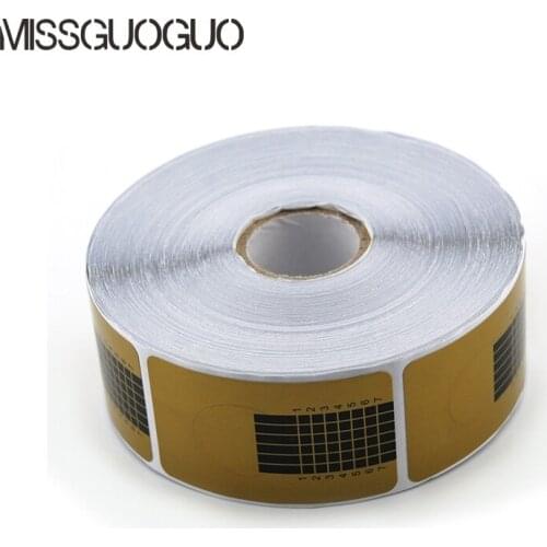 MISSGUOGUO 500PCS Nail Forms Professional Acrylic Nail Forms Manicure Tools Nail Art Equipment U Shape Extension 1Roll