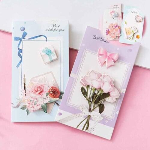 Fashion Birthday Card Stereoscopic Card Butterfly And Flower Special Message Female