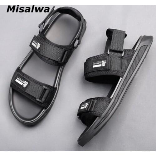 Misalwa Mens Sandals 2021 Summer New Soft Beach Shoes Dual Wear-resistant Trend Vietnam Men Sandals Roman Slippers Boy Student