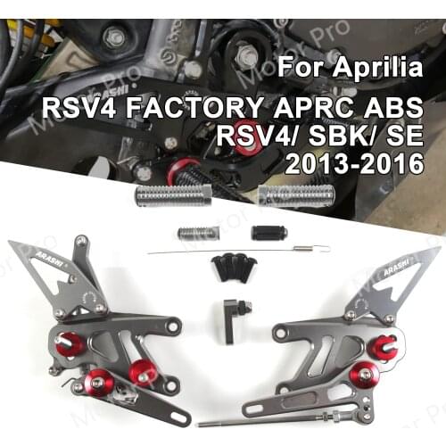 Adjustable Footrests For Aprilia RSV4 / Tuono V4 1100 2017 - 2020 Motorcycle Accessories Foot Pegs Rearsets 2018 2019 2020