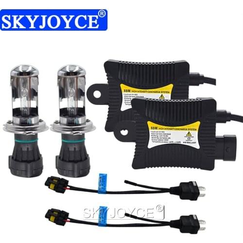 SKYJOYCE Car Light H4 Bixenon HID Kit 55W Digital Slim HID Ballast 3000K-10000K 55W Auto Headlamp Bulb H1 H11 HB3 H7 Xenon Kit
