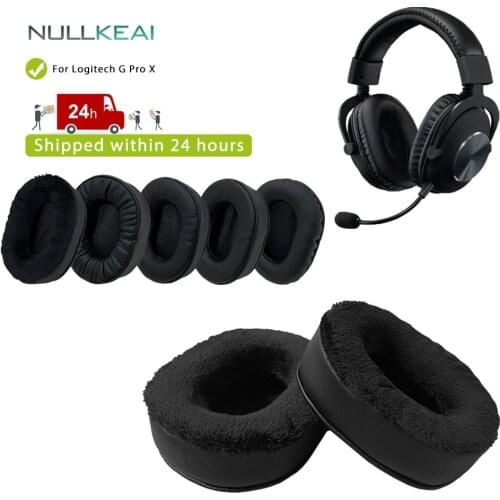 NULLKEAI Replacement Thicken Leather Earpads For Logitech G Pro X Headset Memory Sponge Cushion Sleeve