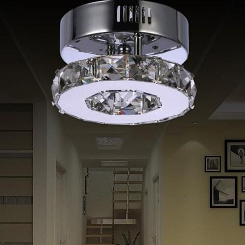 Modern simple porch circular crystal lamps aisle dimming lights led wall lamp corridor lights LED lighting fixture led lamps led