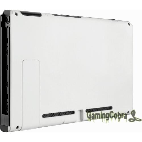 Soft Touch Grip White Console Back Plate DIY Replacement Housing Shell Case for Nintendo Switch Console with Kickstand - ZP303