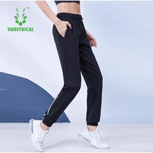 VANSYDICAL Winter Joggers Women Thickening Loose Running Sport Pants for Gym Breathable Female Training Fitness Workout Trousers