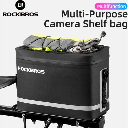 ROCKBROS 100%Waterproof Bike Bag Shockprook Camera Bag Bicycle Rack Tail Bag High Capacity Reflective Trunk Bag Bike Accessories