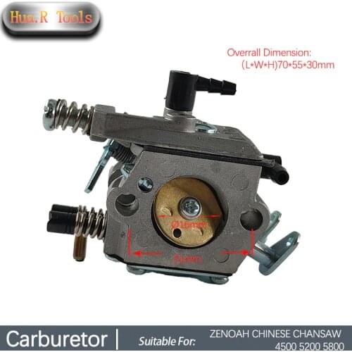 High Efficiency Gasoline Carburetor Replacement For ZENOAH Chinese Chainsaw 4500 5200 5800 Multi Tool Lawn Mower