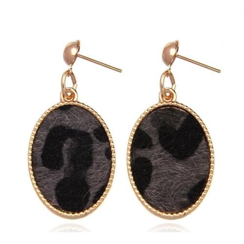 Light Yellow Gold Color Alloy Many Style Oval Shape Stud Earrings for Women Fashion Jewelry