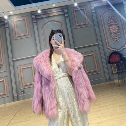 OFTBUY 2021 New Fashion Luxury Winter Jacket Women Real Fur Coat Natural Raccoon Fur Knitted Thick Warm Outerwear Streetwear
