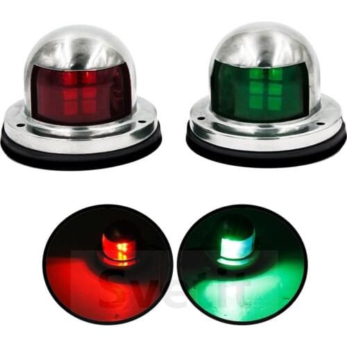 1 Set 12V Boat Light Green Red LED Marine Ship Bow Navigation Lights Pontoons Sailing Signal Lamps Yacht Accessories