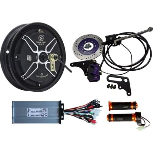 QS 10inch In-Wheel Hub Motor 48v 1000W Electric Scooter Conversion Kits With 1000 Watt Speed Controller, Disc Brake, Throttle