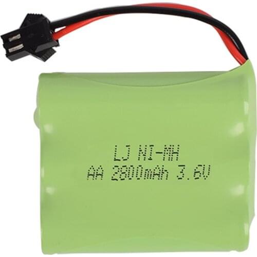 3.6v 2800mah AA NI-MH SM-2P Plug NI-CD 700mah Battery Remote deformation car Electric toys ship robot rechargeable free shipping