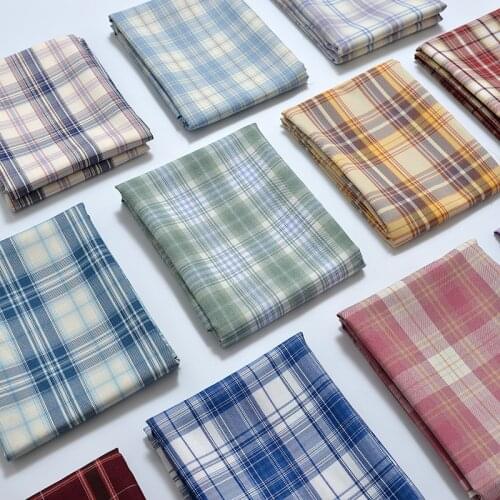 50cm * 140cm / Piece Thickened College Style Sub Fabric British Style Skirt Clothing Fabric DIY Production Material