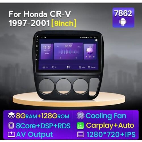 6+128G Android 11 Car Radio Stereo For Honda CR-V CRV 1997 1998 1999 2000 2001 Multimedia Player GPS Navigation Carplay Auto
