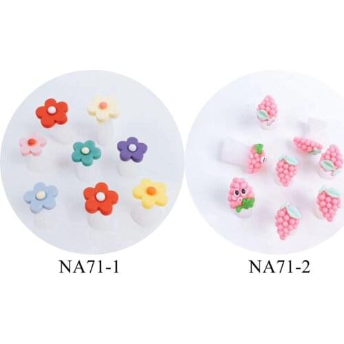 8pcs/Set Nail Art Reusable silicone toe separator Strawberry Flower Shape Nail Art Tools NA71