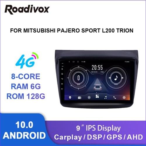 9 inch android 10.0 car radio video gps navigation player for Mitsubishi Pajero Sport L200 Trion multimedia autoradio stereo