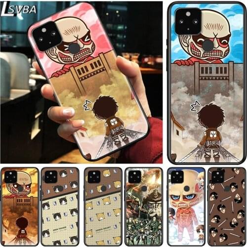 Anime Attack on Titan Shockproof Cover for Google Pixel 5 4 5A 4A XL 5G Black Phone Case Shell Soft Fundas Coque Capa