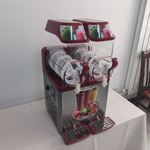 Commercial Slush Machine Automatic Snow Melting Machine Two Tank Smoothies Machine 110V 220V