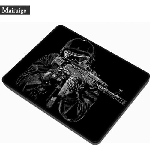Pistol Black Cloth Mouse Pad CS GO Gun Parts M14 AR15 HK45 AK47 98K Gamer Speed Pc Compute Desk Mat Small Mousepad 20x18cm