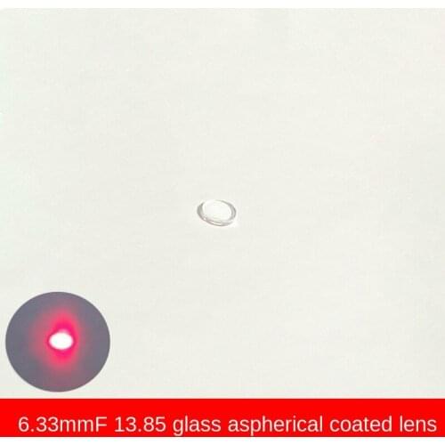 D6.33 Focal Length F13.85 Laser Module Focusing Lens Aspherical Collimating Lens Launch Tube Coating Lens