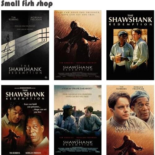 The Shawshank Redemption Home Furnishing decoration Kraft Movie Poster Drawing core Wall stickers