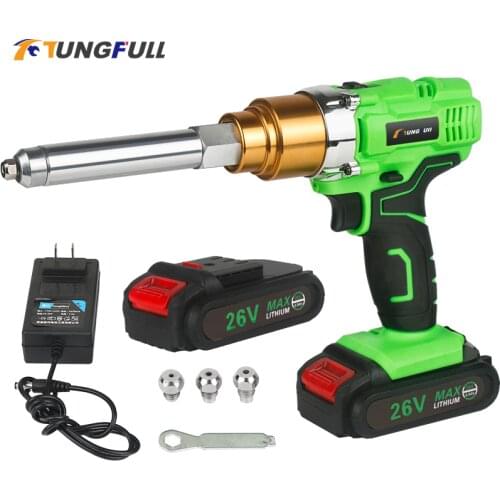 Electric Rivet Gun Riveting Tool Cordless Rechargeable Electric Blind Support Rivet Nut Gun Work Tool Electrical Power Tool
