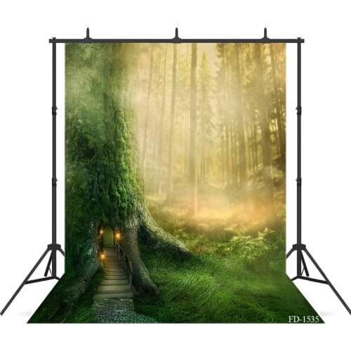 Forest Tree House Photography Backdrops Fairy Tale 3D Vinyl Photo Background for Photo Studio Baby Newborn Child Photo Shootings