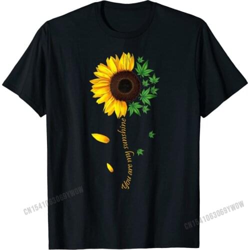 Weed Sunflower Tee Women Marijuana 420 T-Shirt Gift Mens Tshirts Designer Cotton Tees Classic