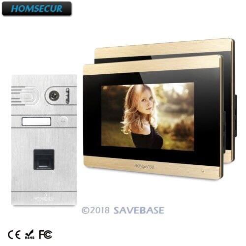 HOMSECUR 7" Recording & Snapshot Hands-free Video Door Phone Intercom System with Motion Detection BC061-S + BM715-G