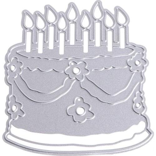 Birthday Cake Metal Big Die Cutting Dies Scrapbooking Embossing Folder Suit For Shot Cutting Machine
