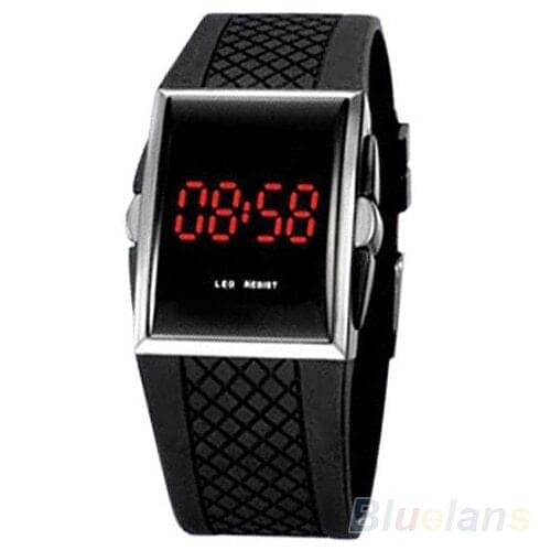 Men Women Casual Unisex White Black Stainless Steel LED Digital Sports Military Wrist Watch Electronics Wristwatch Date Clock