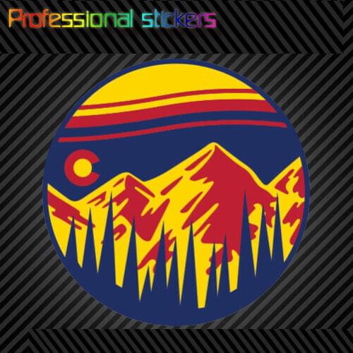 Colorado Sunset Forest Mountains Sticker Die Cut Vinyl Co Rocky Mountains Stickers for Cars, Bicycles, Laptops, Motos