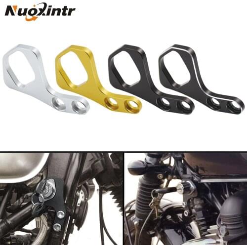 Nuoxintr Right Ignition Key Relocation Bracket For Triumph Bonneville T100/SE Scrambler Thruxton 900 2001-2015 Aluminum
