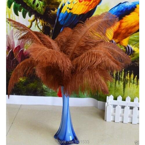 Wholesale!100pcs/lot Brown ostrich feathers 14-16"/35-40cm long freeshipping