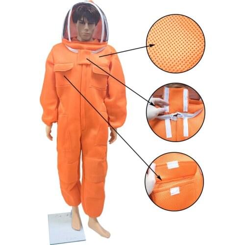 Bee Protective Suit 3D Air Cotton Fabric Ultra Breathable Ventilated Beekeeping Suit with Fencing Veil Professional Anti Bees