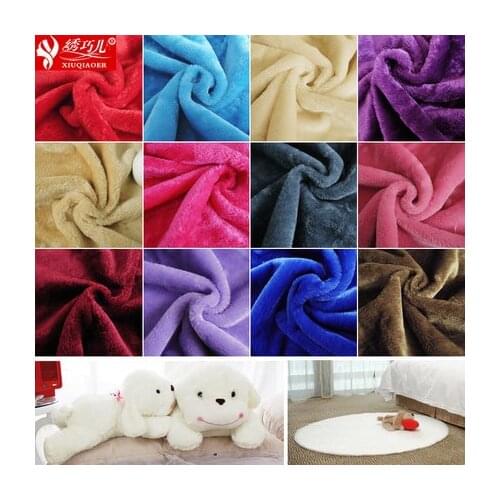 8mm Minky fabric plush velboa for DIY sewing Stuffed toys material Polyester Warp knitted brushed tricot Plain PV velvet