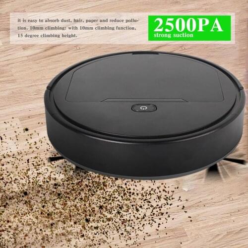 Robot Vacuum Cleaner 2500pa Strong Suction Robotic Cleaner for Pet Hair Low Pile Carpet with Smart Navigation Cleans Floor