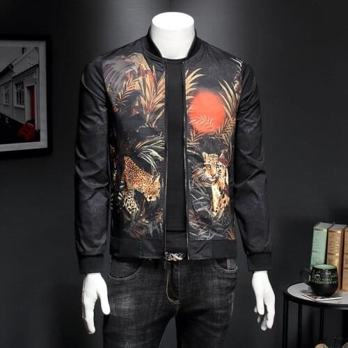 Luxury Black Men Floral Print Jacket Club Outfit Slim Fit Mens Bomber Jaqueta Masculina Plus 5xl