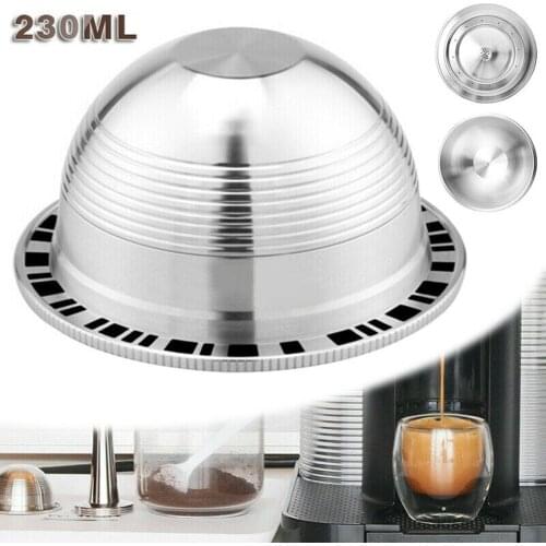 Silver Coffee Filter Capsules 58 * 30mm Stainless Steel Accessory Accessory For Nespresso Vertuo Replacement