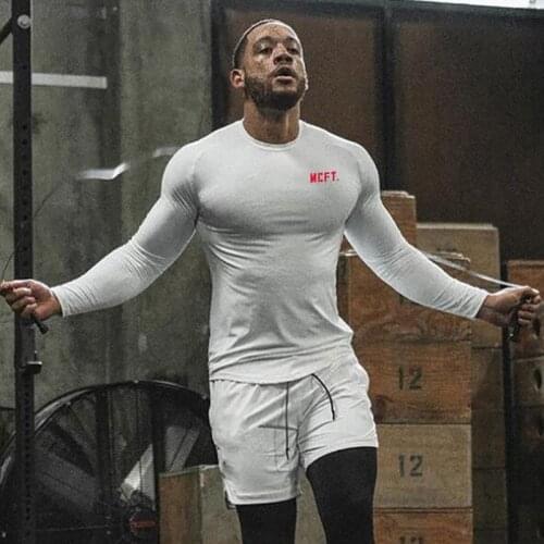 Mesh Quick Dry Fit T Shirt Man Sport Long Sleeve T-Shirt Running Shirt Fitness Mens Tennis Soccer Jersey Gym Clothing Sportswear