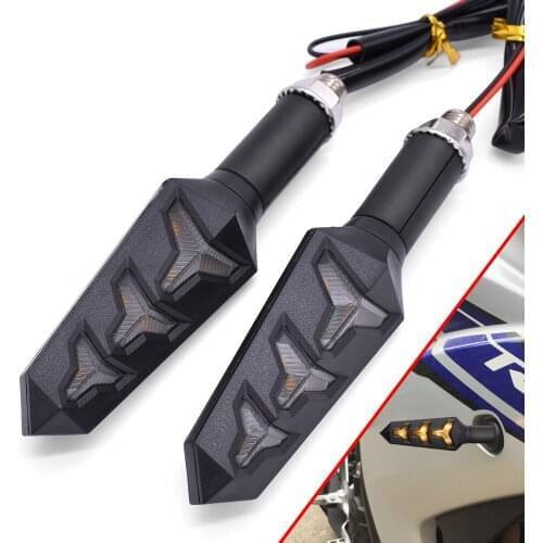 Motorcycle Signals Lamp Turn Signal Light Fishbone Flowing Water LED For MV Agusta Brutale 675 800 900 910 Suzuki Burgman 400