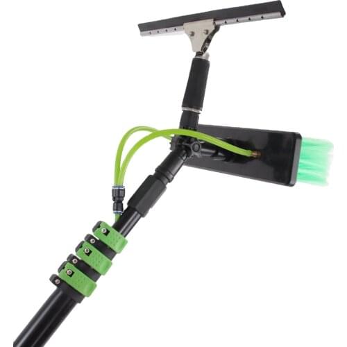 Extenclean water fed pole window cleaning system double-sided window cleaner glass wiper