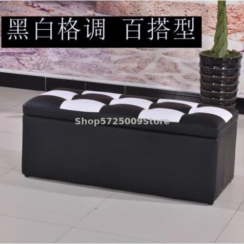 Shoe Store Test Bench Change Bench Clothing Store Storage Box Sofa Stool Can Sit Storage Stool Storage Stool Leather Stool