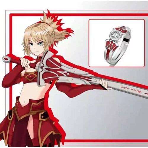Fate Apocrypha Saber Mordred Cosplay Finger Ring Fashion Jewelry Halloween Costume Accessory Prop