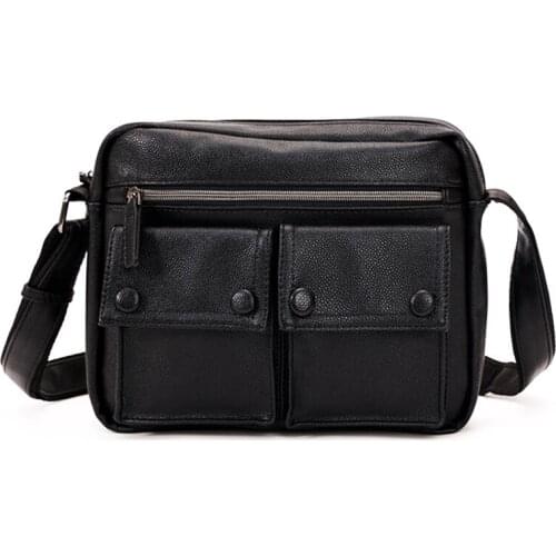Luxury Men Bag Leather Casual Crossbody Shoulder Bags Men Designer Fashion Small Flap Travel Messenger Bag Male Bolsas Handbag