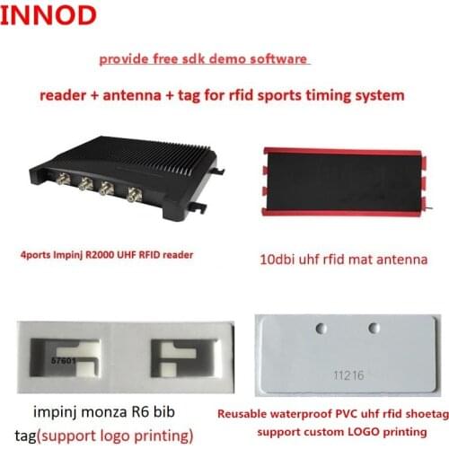 Uhf running street race timing event uhf rfid reader with 4 ports long range rfid fixed epc gen2 reader with multiple tag 1-35m