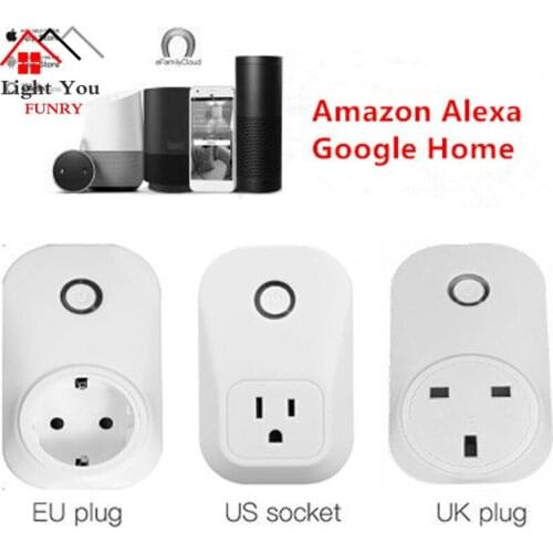 WIFI Smart Socket EU/UK/US Plug 110- 240V 16A Remote Control Smart Timing Switch Work For Amazon Alexa/GoogleHome