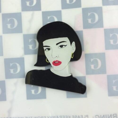 Wj.yao Brooches Lips For Clothes