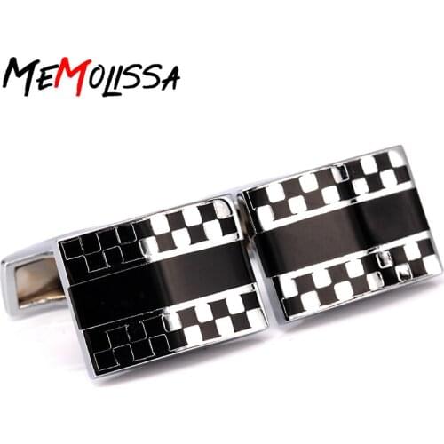 MeMolissa Jewelry shirt wedding cufflinks for mens Brand cuff buttons cuff link High Quality Black abotoaduras Jewelry